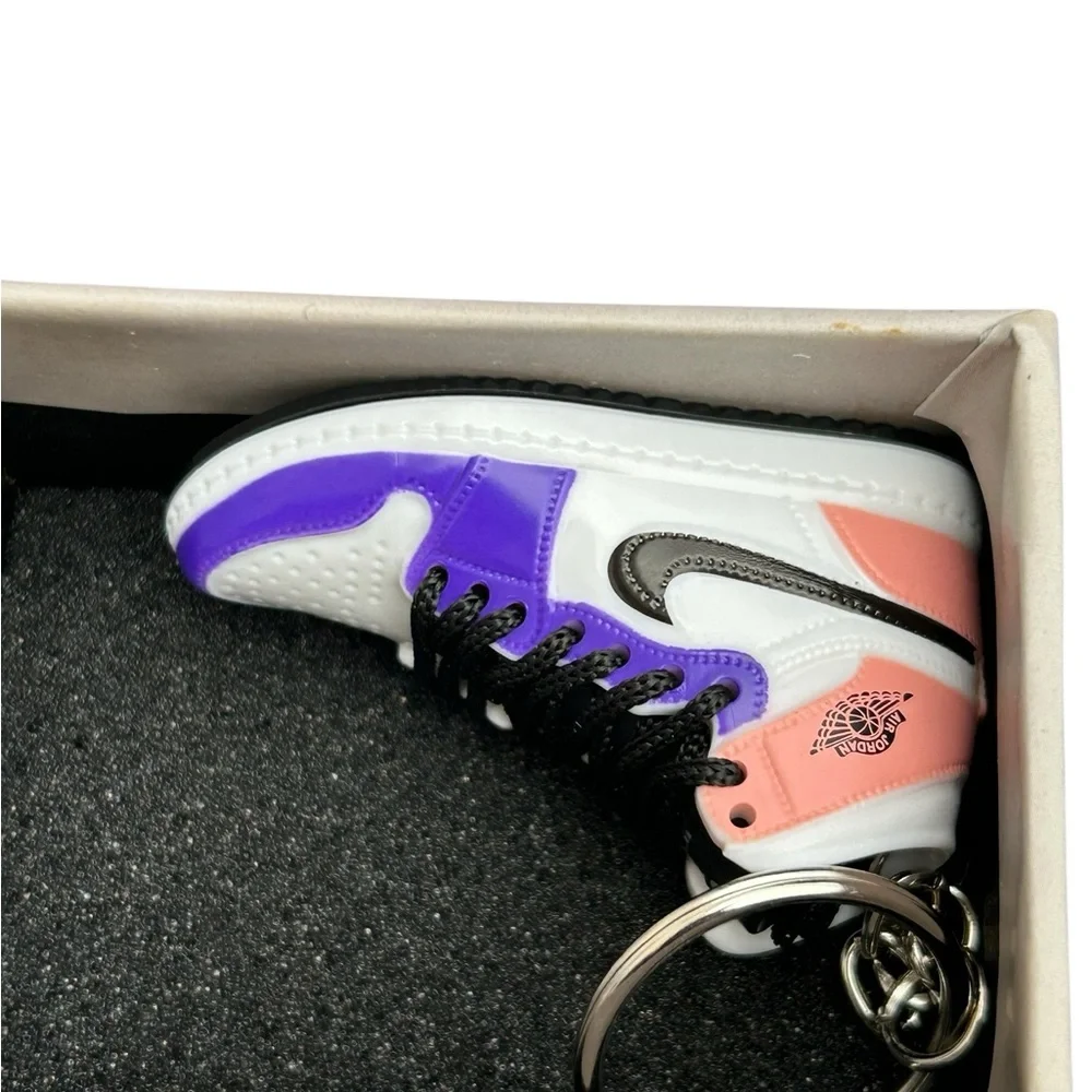Air Jordan 1 Retro High Mini Sneaker Keychain  Coral Collectible Accessory